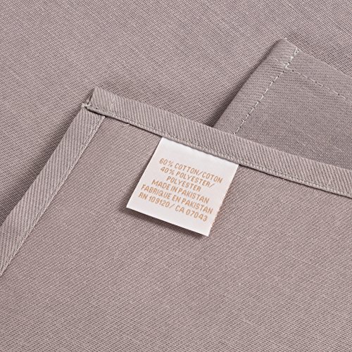 Chateau Easy-Care Cloth Dinner Napkins - Set Of 12 Oversized (20 X 20 Inches) - Gray #TOP2