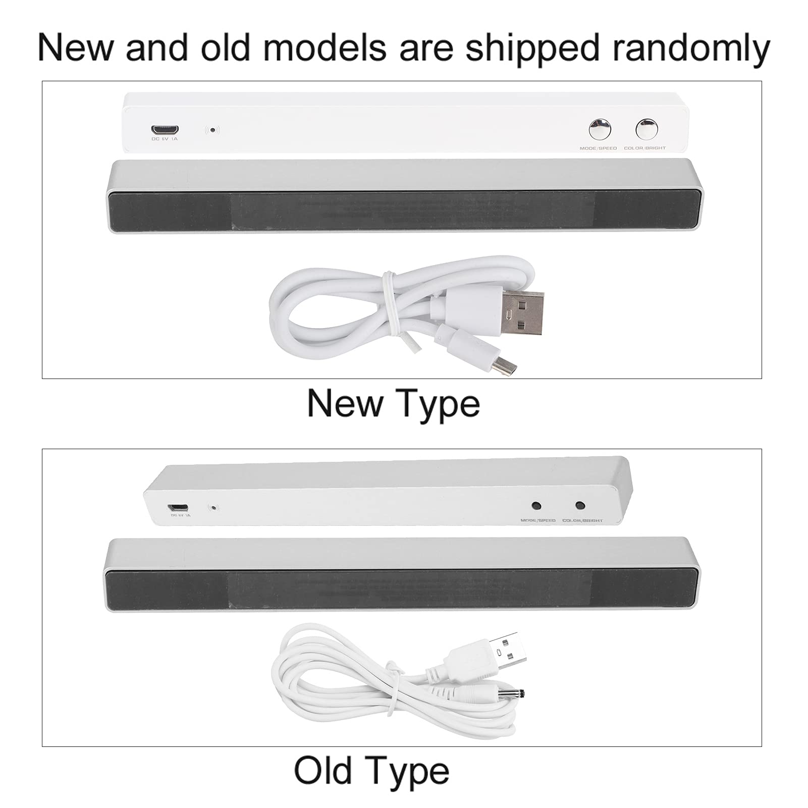 Luz Ambiental Musical con Función de Control de Sonido para Uso en Automóviles y Escritorios, Elegante Diseño de Aleación de Aluminio, 1 Pieza