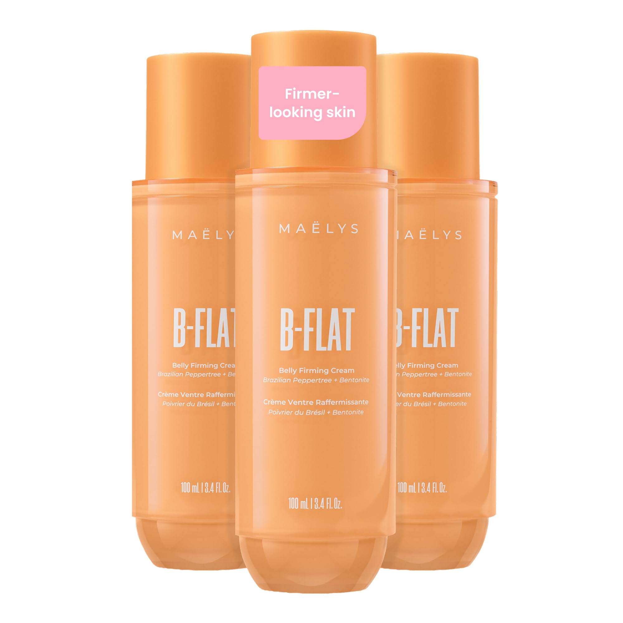 MAELYS Maëlys Cosmetics B-Flat Crema reafirmante para barriga plana (paquete de 3)