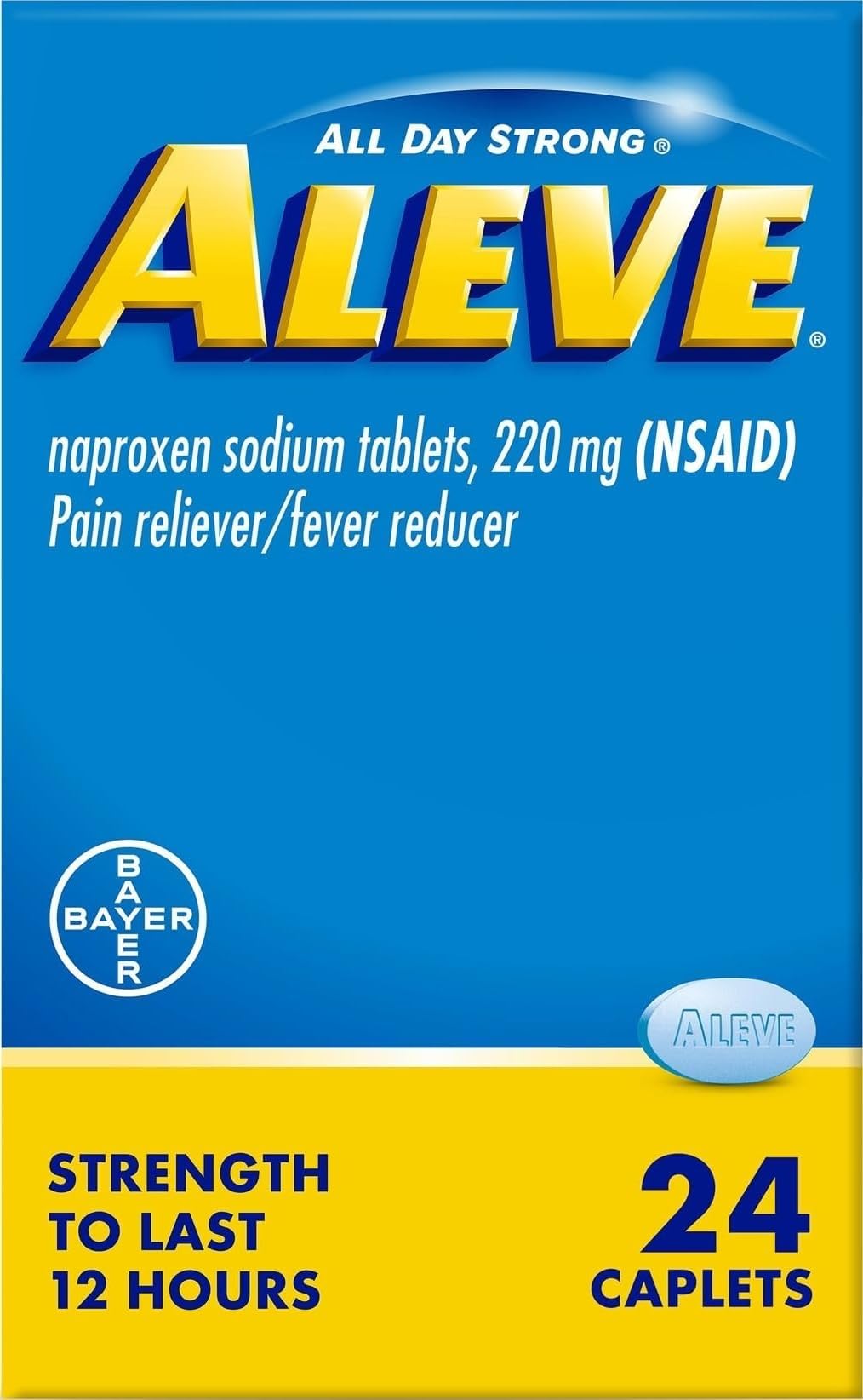 Pain Relief Naproxen Sodium Caplets โ 24 Count