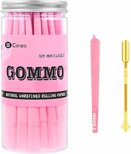 Pink Cones - Prerolls de conos rodantes rosados, veganos y de combustión suave, accesorios prémium para fumar (paquete de 50, tamaño King)
