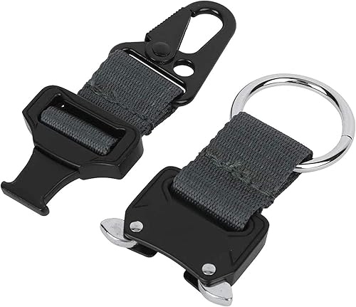 Miniatura 7 de FAGETAC Llaveros tácticos con clip de engranaje para hombres, accesorios EDC Molle con hebilla de metal de liberación rápida resistente para