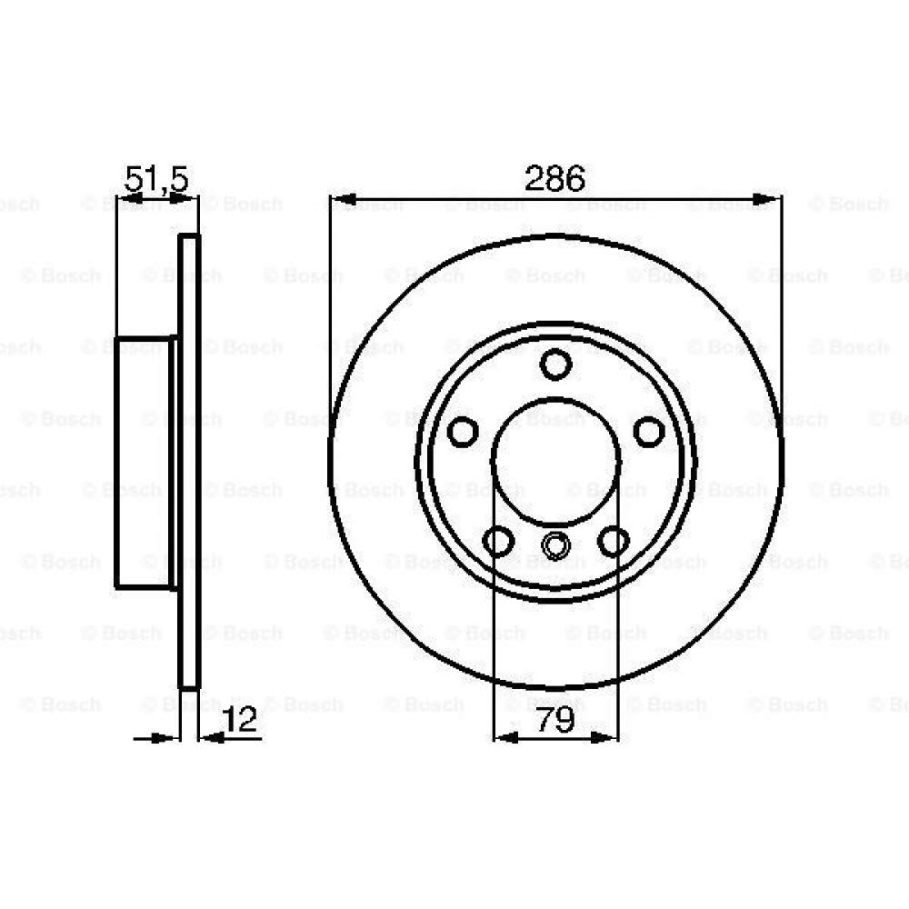 BOSCH 0 986 478 511, 2 szt Tarcze Hamulcowe przód 286mm