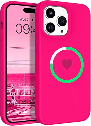 Miniatura 9 de BENTOBEN Funda magnética para iPhone 14 Pro Max compatible con Magsafe Funda delgada de silicona suave de goma a prueba de golpes, protección contra