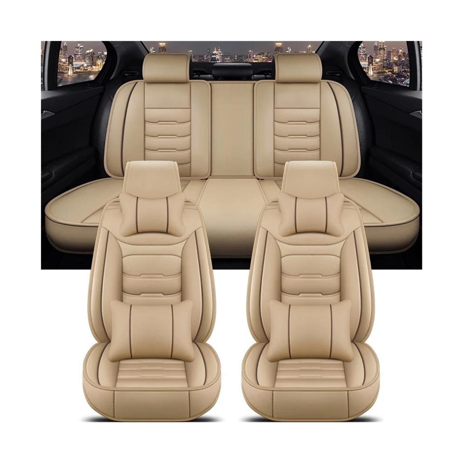 Housse siège auto universelle pour MG Marvel R ZS EV EHS MG4 beige - 3