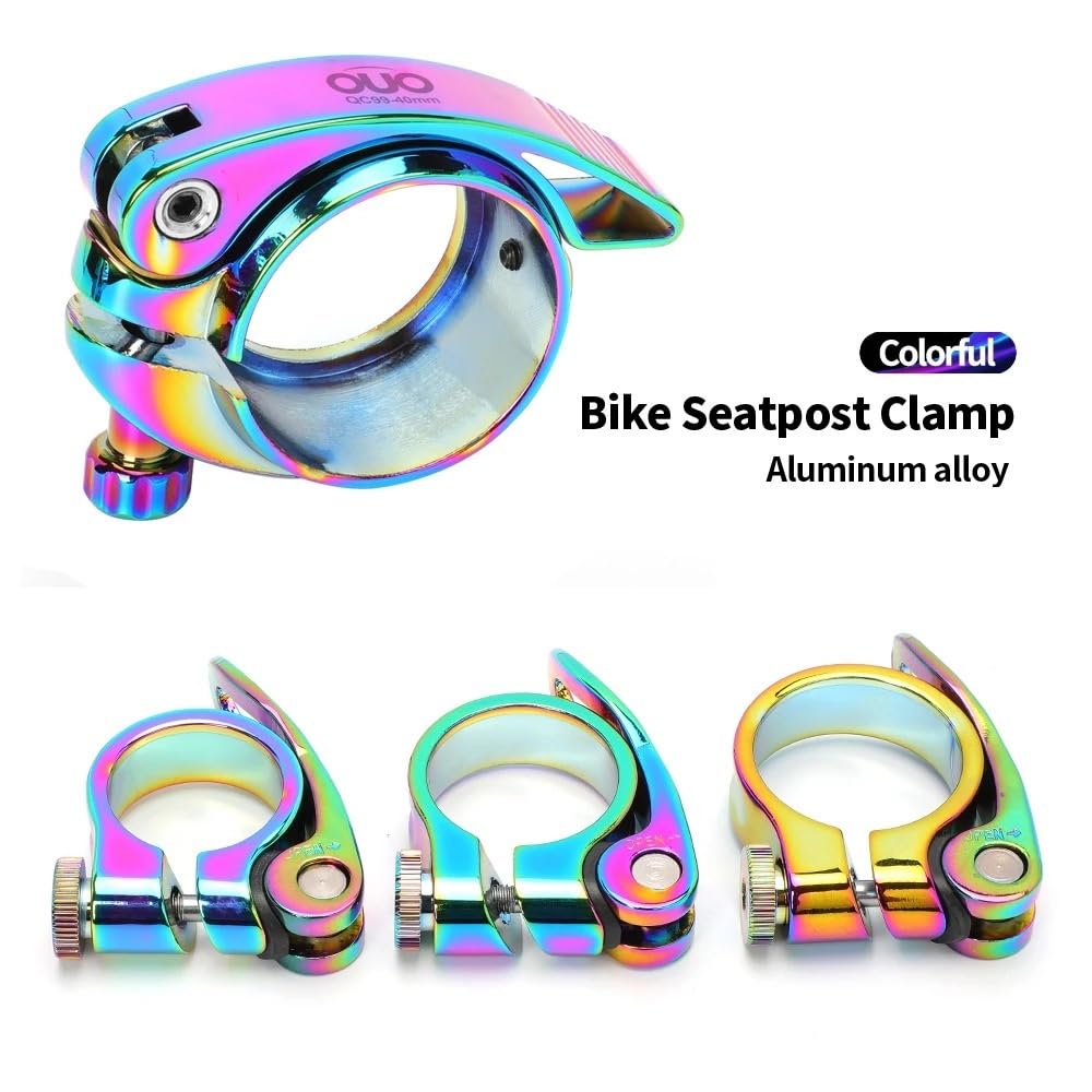 Colliers De Selle Pour VéLo Collier de serrage selle coloré for tige vélo 28,6/31,8/34,9 mm(QC99 40mm clamp)