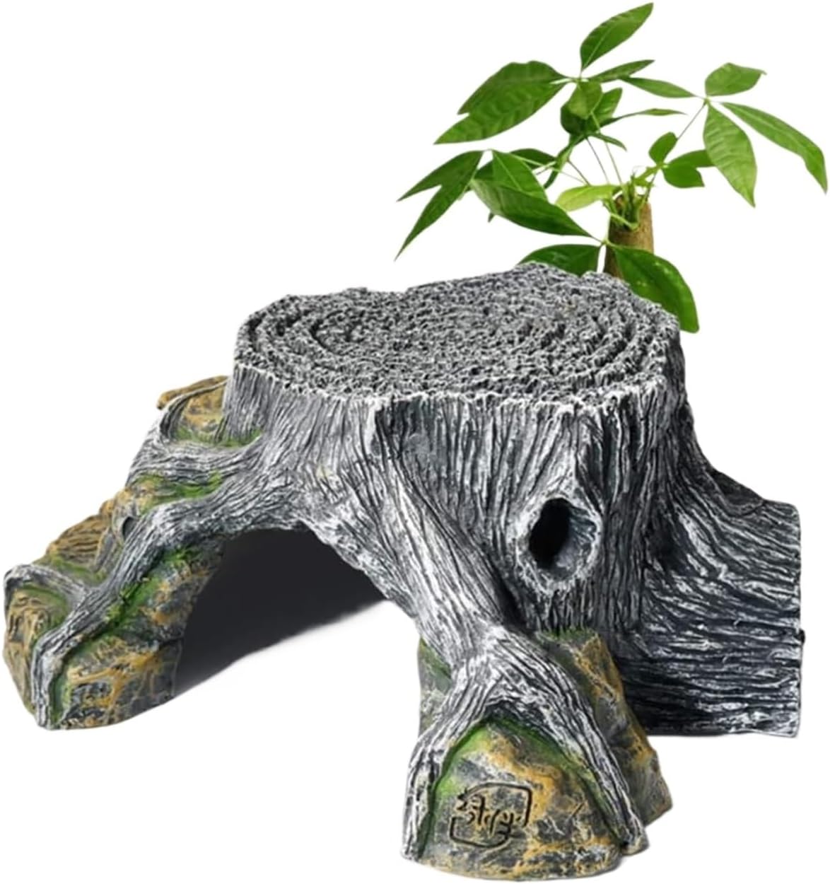 Turtle Basking Ramp Fish Tank Accessories Tortoise Platform Aquarium Climbing Ramp-Reptile Terrariums 1pc Tortoise Basking Platform Rock Ladder Terrace Climbing Ramp (Not Included Plant)