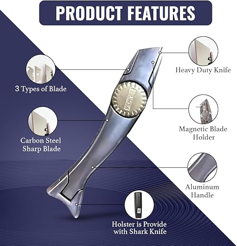 Miniatura 1 de Zimpty Juego de cuchillos de vinilo resistentes con cuchillos de tiburón (paquete de 4)