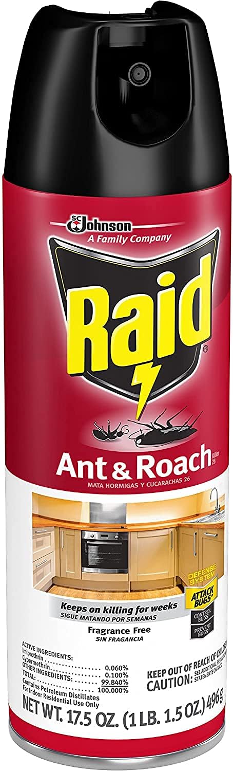 Raid Ant and Roach Killer Fragrance Free (17.5 Ounce (Pack of 1))