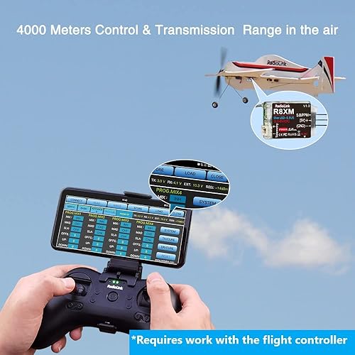 Miniatura 3 de Radiolink Byme-A V2.1 y R8XM Controlador de vuelo RC Estabilizador de avión con giroscopio y receptor RC SBUS/PPM Telemetría de voltaje Control de