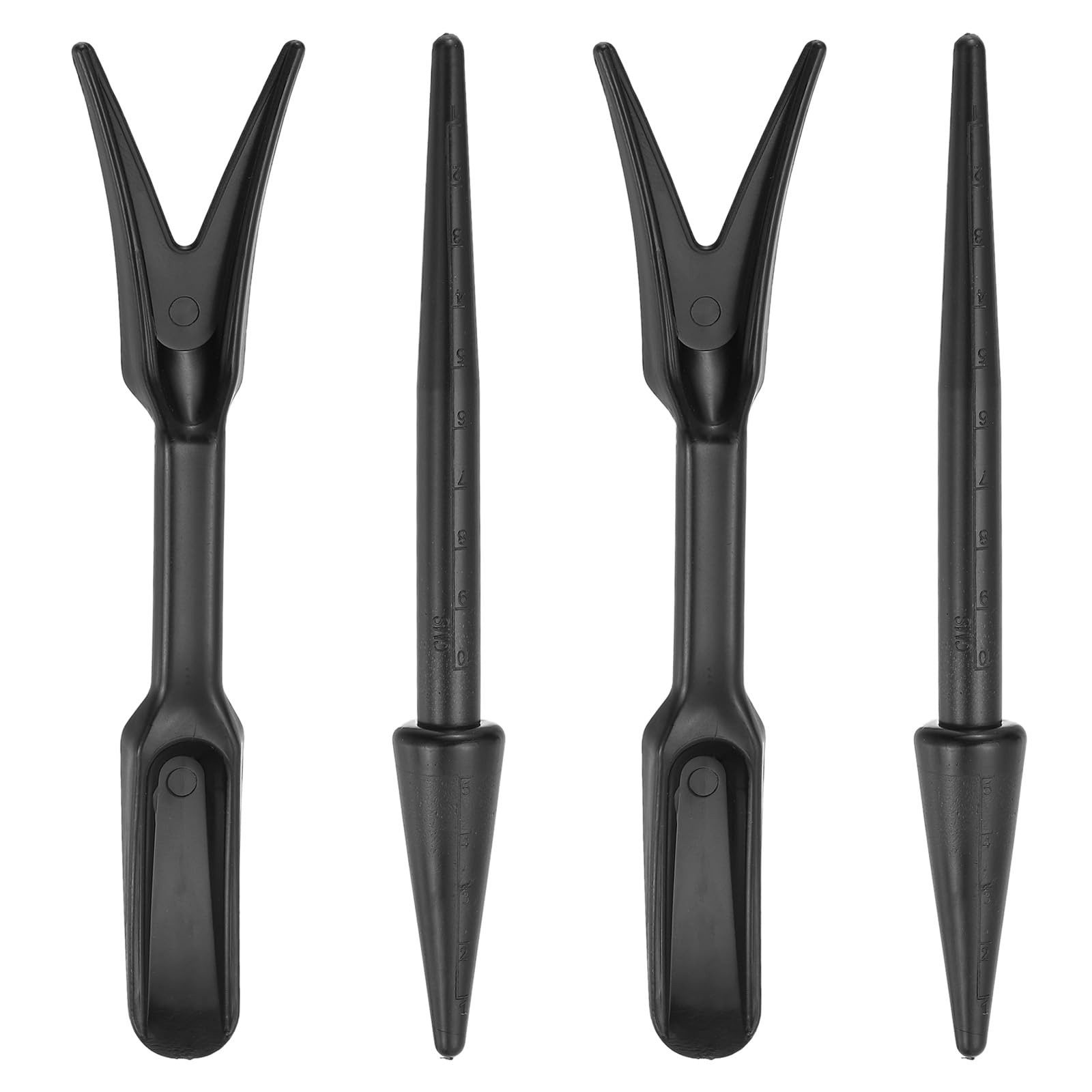 PATIKIL Mini Garden Hand Succulent Transplanting Tools, 4 Pack Digging Planting Widger Dibber Tools for Bonsai Plant Care DIY, Black