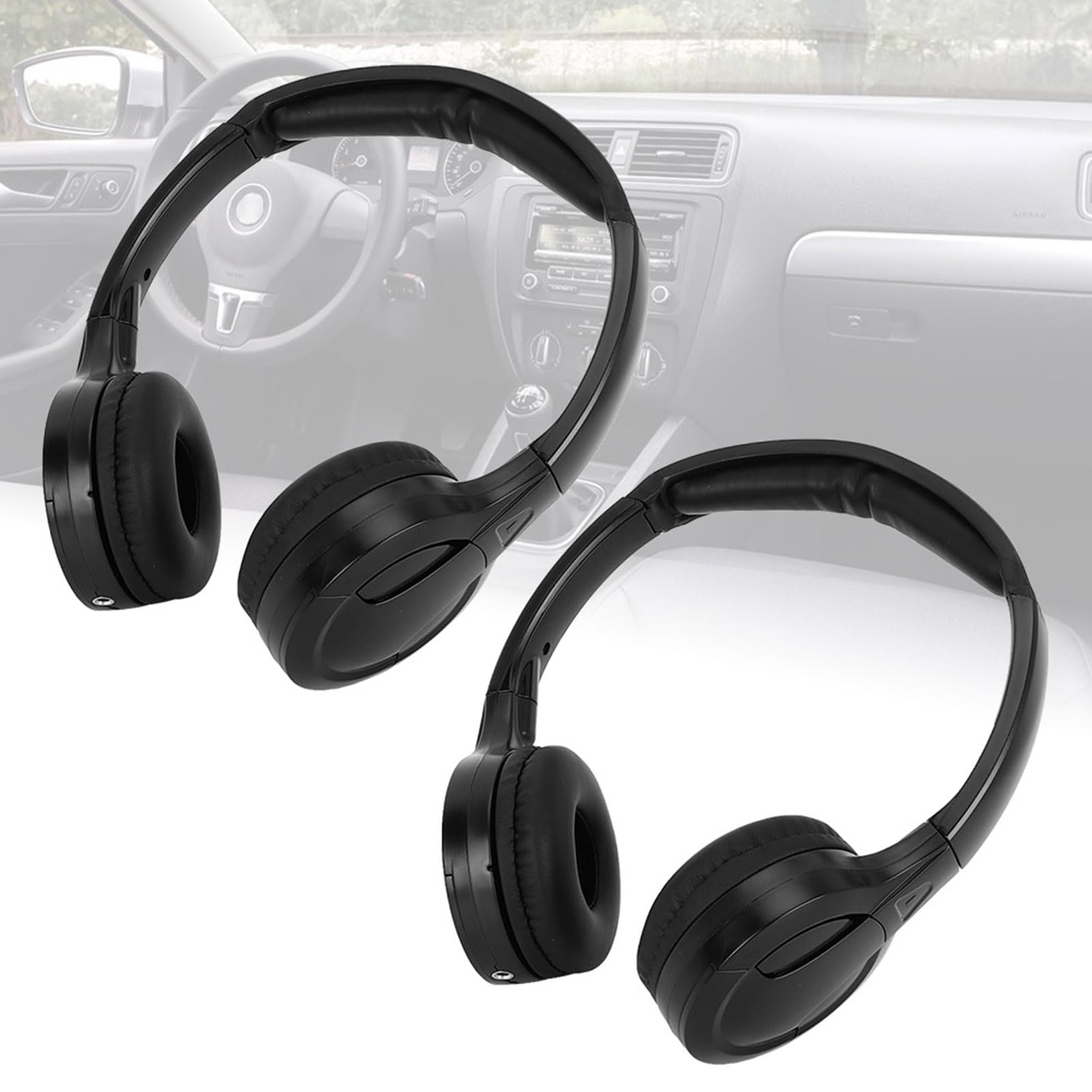 Dioche Caravan Drahtloser Kopfhörer 2-Kanal-Schnur Loser Infrarot-Ir Stereo-Audio-Kopfhörer Kopfhörer für Auto-Kopfstütze DVD
