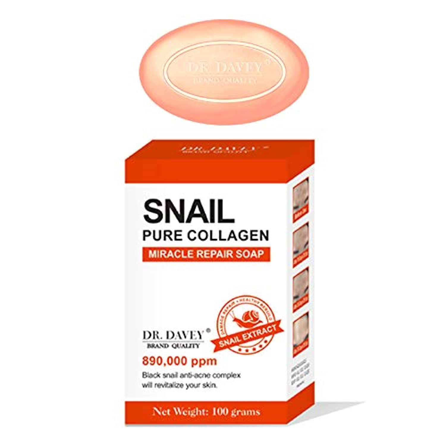 DR.DAVEY Snail Pure Collagen Miracle Repair Soap (100 g)