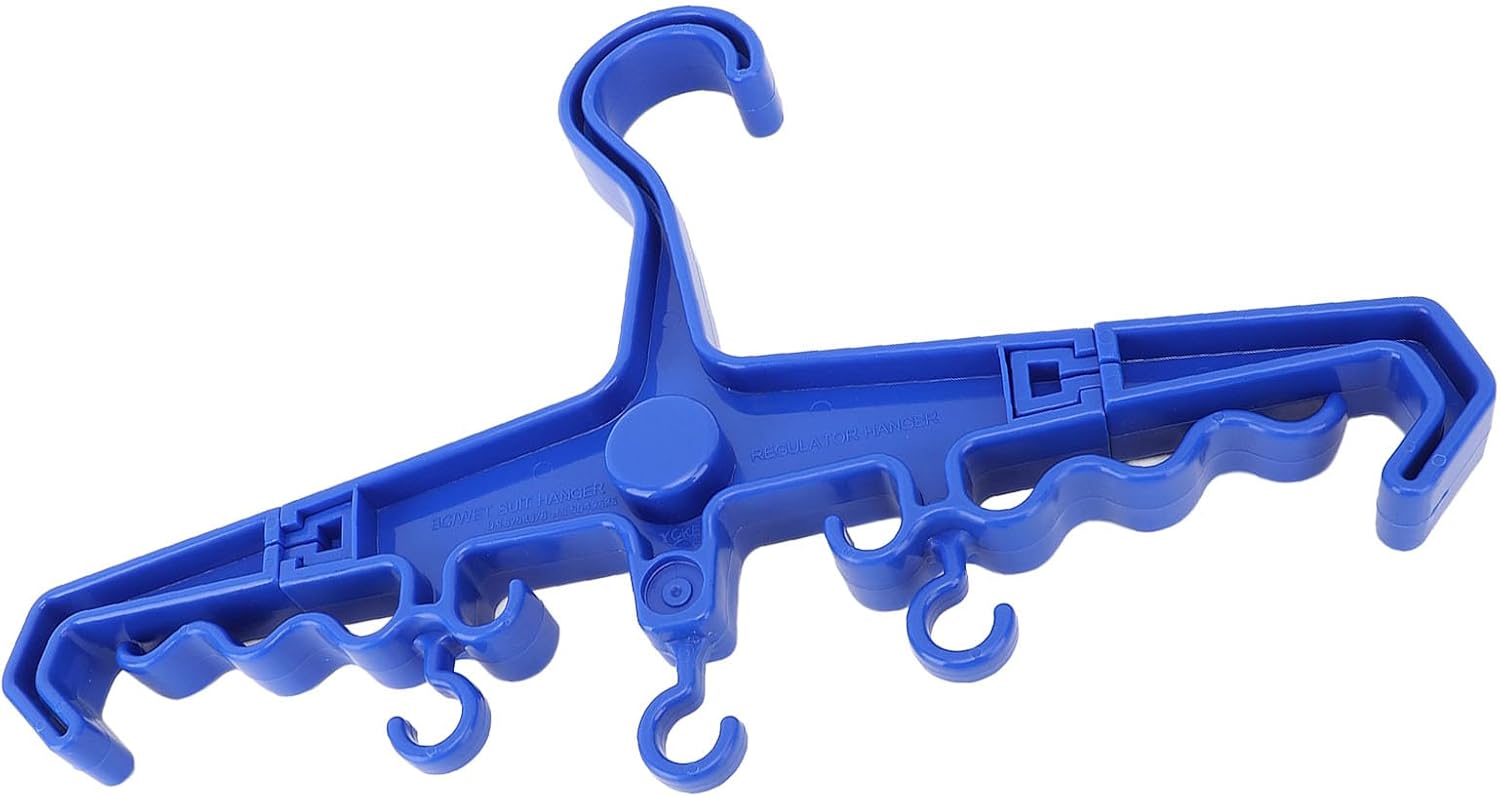Hanger, Scuba Hanger, BC Regulator Hanger, Anti Slip, with Ergonomic Design, Multipurpose Heavy Duty Hanger, Portable Diving Gear for Travel Water Sports (Blue)