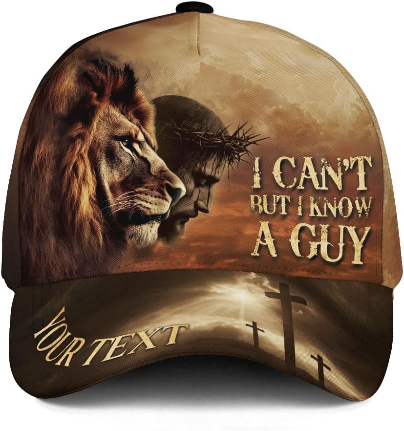 Personalized I Can't But I Know A Guy Hats for Men Women, Custom Christian Gifts for Men, Christian Hats Men, Jesus Hat