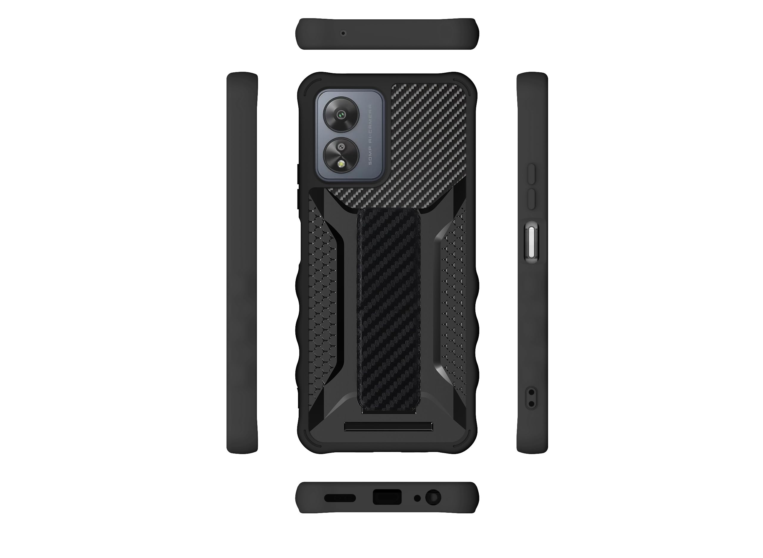 Amazon.com: bojioderf Boost Mobile Celero 5G SC 2024 Case Compatible for  Boost Celero5G SC Phone Case Cover [with Tempered Glass Screen Protector][  2MM Silicone + PC Hard Back Panel][Hand Bracket] Black :