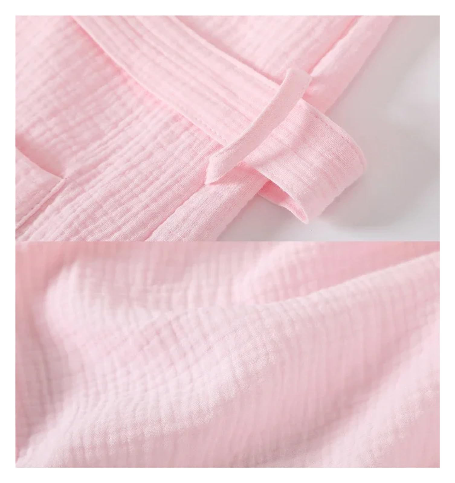 Albornoz fino de verano algodón color liso, pijama hotel absorbente y secado rápido for hombre mujer para Spa Ducha Playa