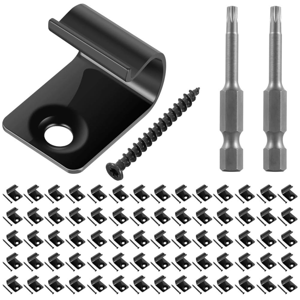 Clips de terrasse en acier inoxydable 316 pour sublimer votre jardin en composite noir
