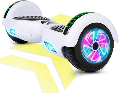 Miniatura 17 de Patinete autoequilibrante de 16.51 cm con altavoz y luces LED rojas