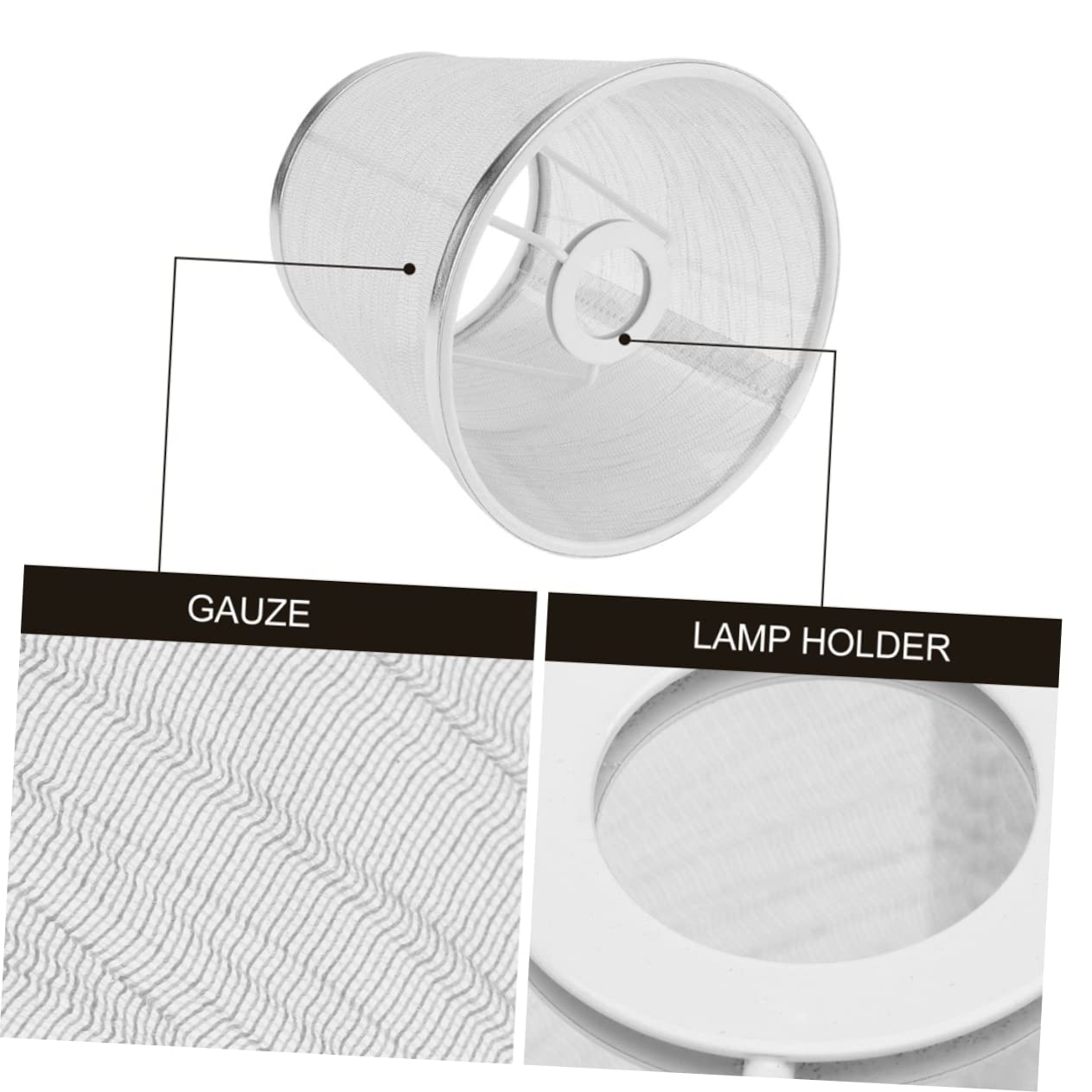 Cabilock Sturdy Alloy Cloth Chandelier Lampshade Bulb Cover for Living Room Office Bedroom Easy Install