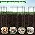 Animal Barrier Fence, 10 Pack Decorative Garden Fence, Rustproof Metal Wire Garden Ground Stakes Fence for Yard Border Bottom, Total 17in(H) x 10ft(L)