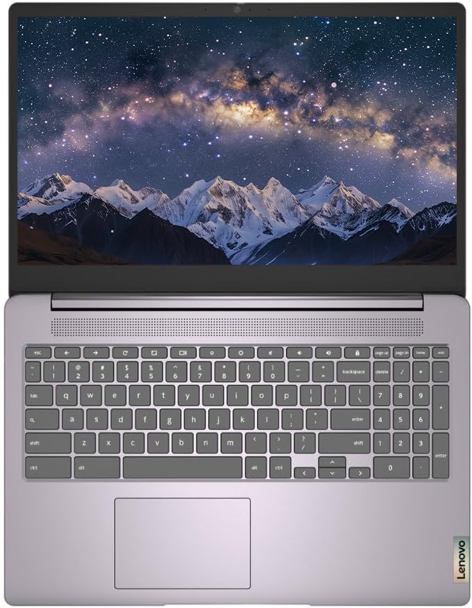 Lenovo IdeaPad 3i 15.6" FHD Chromebook Laptop, Intel Celeron, 4GB RAM, 64GB eMMC Storage, Wi-Fi 6, SD Card Reader, Chrome OS, SageNova Earphones, Arctic Grey image 7