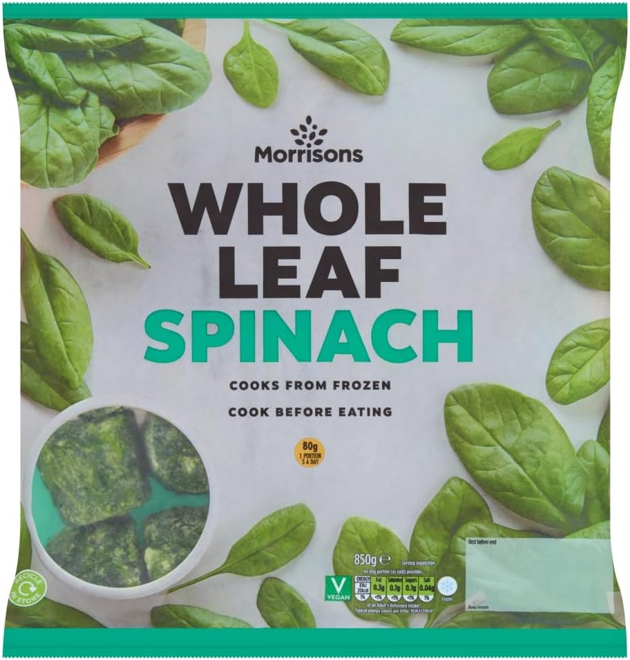 Morrisons Whole Leaf Spinach 850g