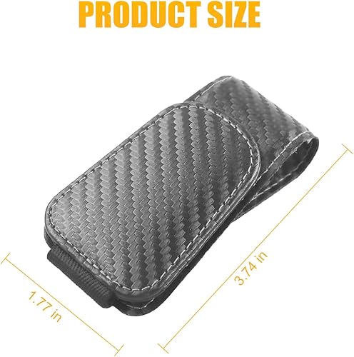 Miniatura 50 de AICEL Soportes para lentes de sol para visera solar de automóvil, soporte de cuero para colgar gafas, soporte magnético para lentes y clip