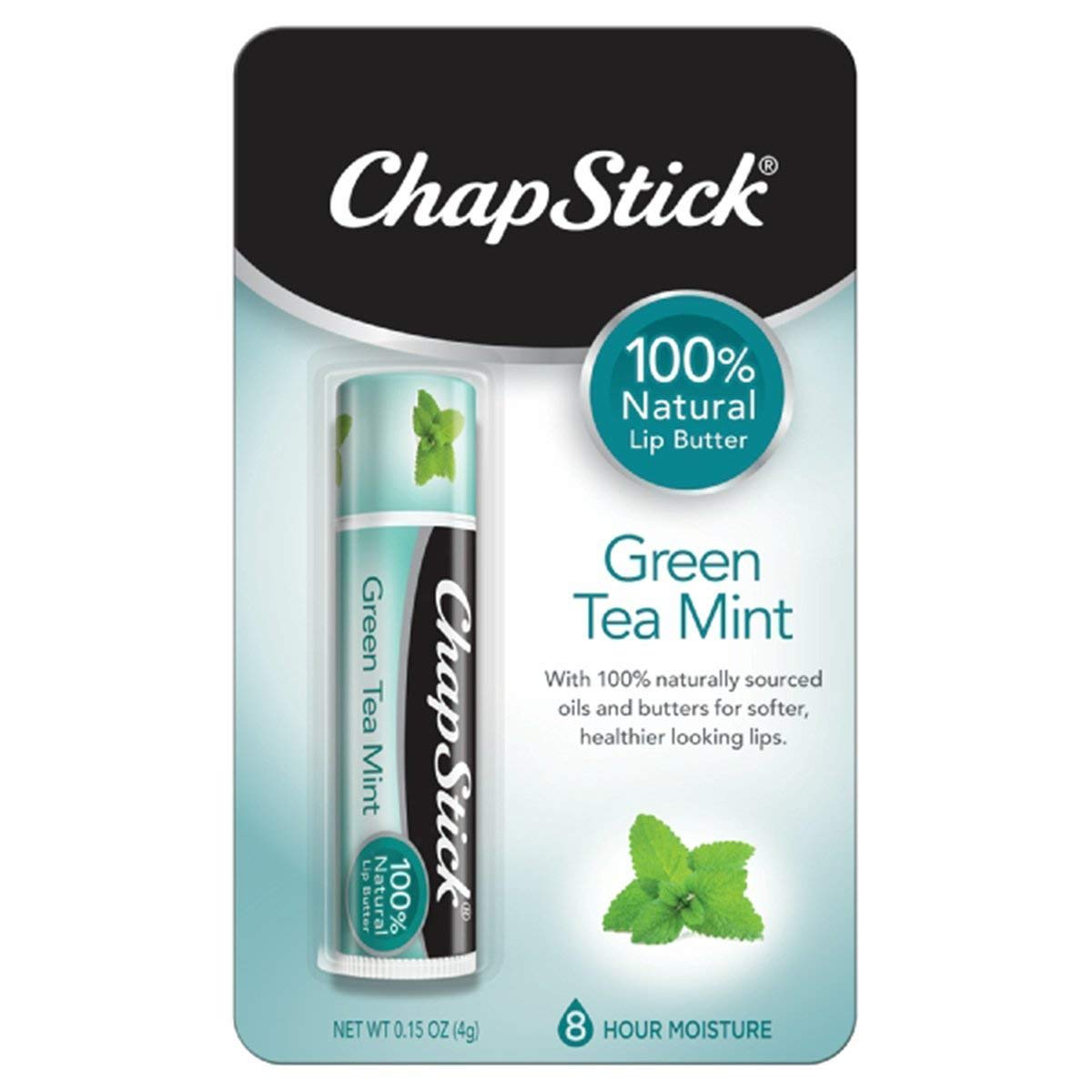 ChapStick 100% natürliche Lippenbutter, grüne Tee-Minze, 4,3 g (3 Stück)