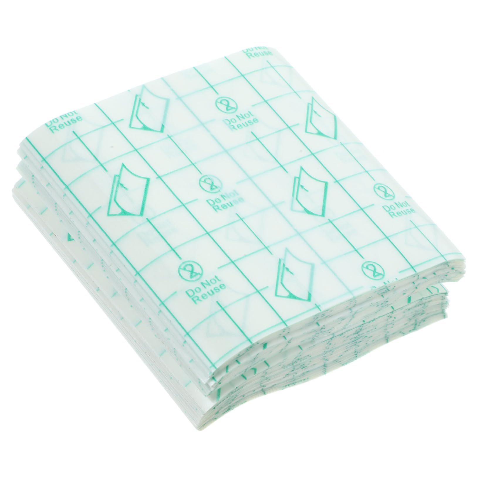 PLAFOPE 100pcs Hand Makeup Mixing Palette Pu Waterproof for Diy Nail Art Decor No Damage Random Style