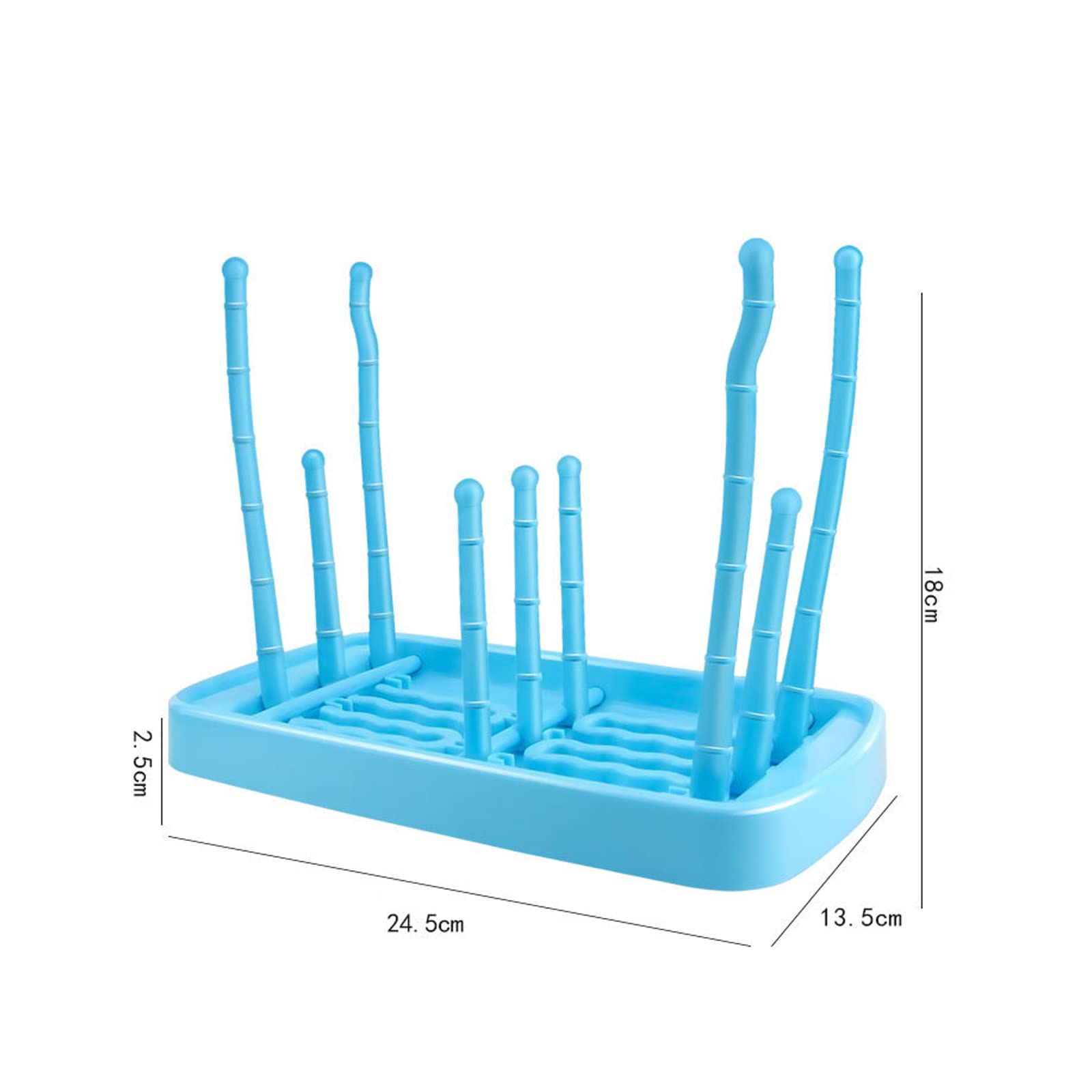 TMRBBesty Rastrelliere Asciuga Biberon,Asciuga Biberon,Scolabiberon,Bottiglia Stendino Scolabiberon,Viene fornito con 1 una spazzola per bottiglia di latte in silicone,Tazze da Bambino,Blu