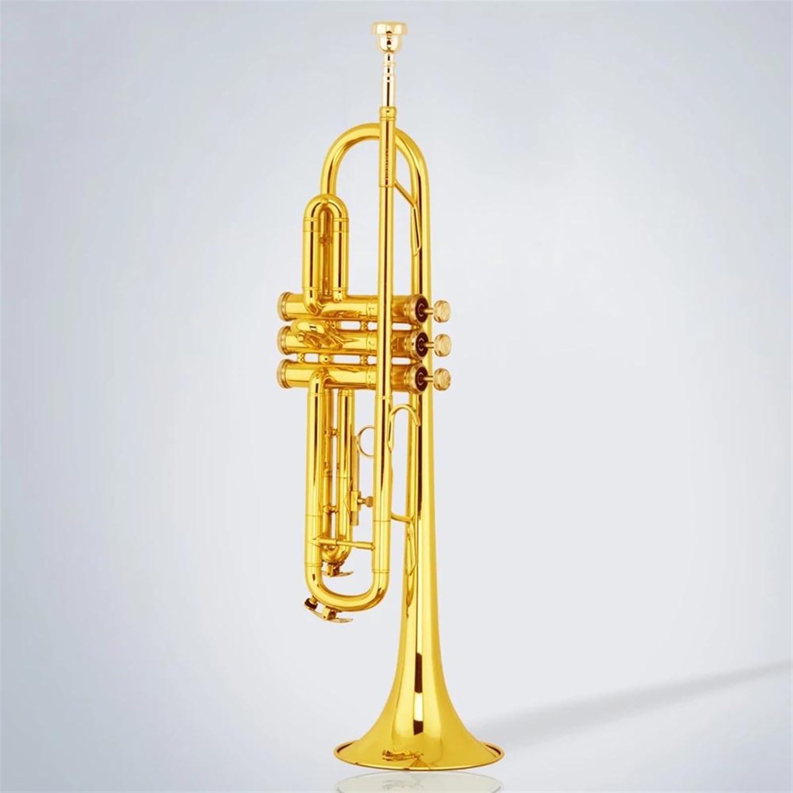 Trąbki Popularna Trąbka Bb Ze Stali Nierdzewnej Lakierowana Na Złoto Profesjonalny Standardowy Instrument Muzyczny