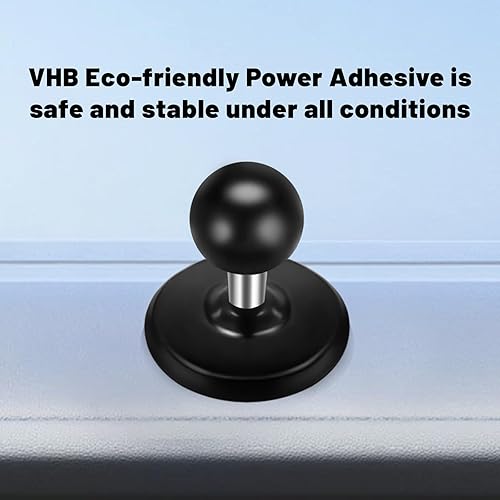 Miniatura 3 de Base de bola adhesiva flexible con bola de 1 pulgada compatible con soportes RAM tamaño B, brazo de doble zócalo, adaptador de cabeza de bola de 1