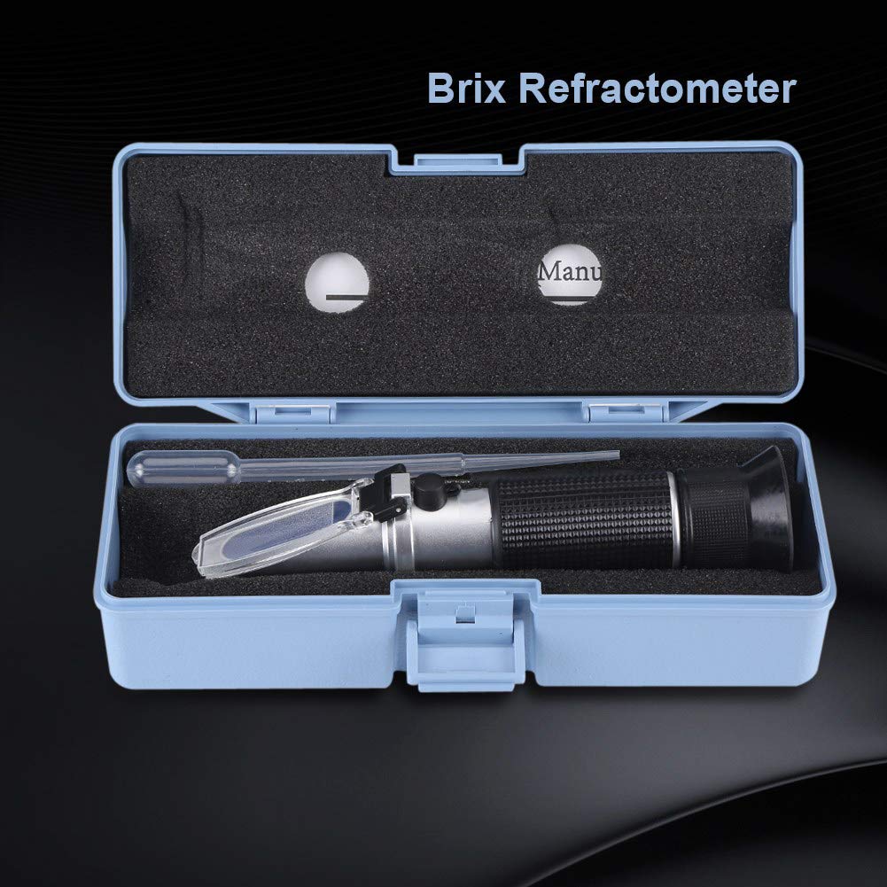 Lybunair Brix Refractometer with ATC for Suger, Professional 0 to% Accurate, Handheld Brix Reader Tester, Measuring Sugar Content in Fruit
