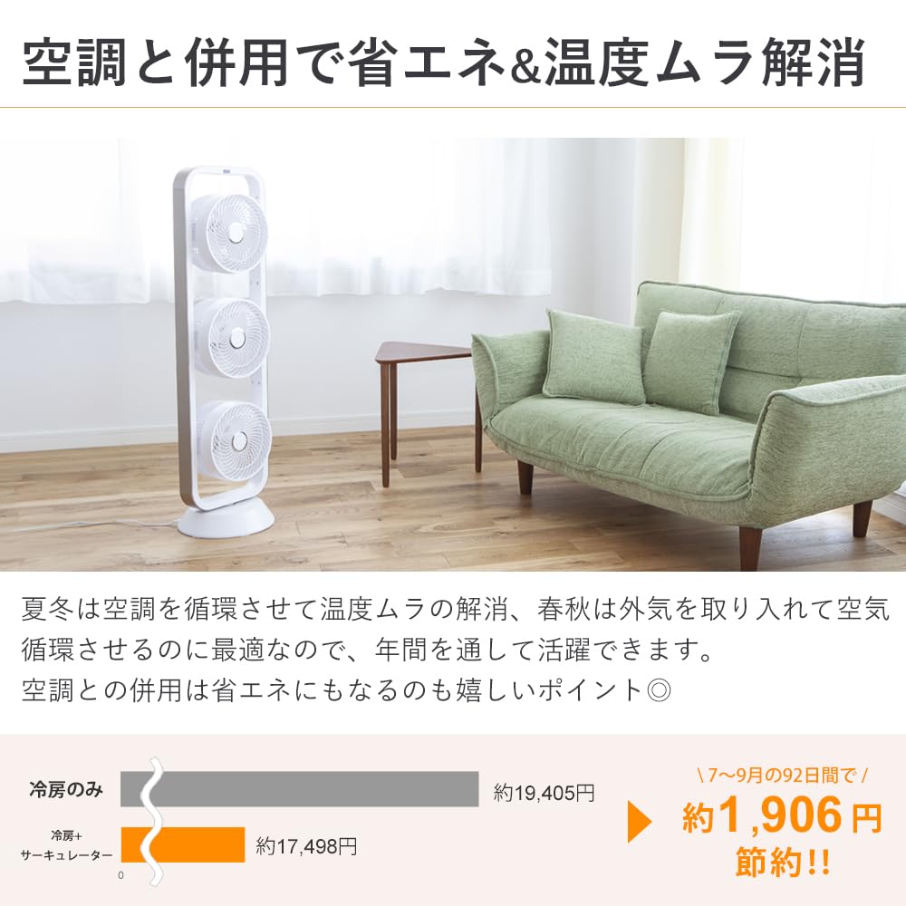 Amazon.co.jp: 3 gang multi-fan ALF-3001/W : Home & Kitchen