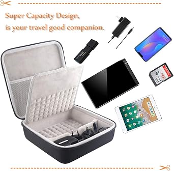 BOVKE Hard Drive Case for Seagate Backup Plus Hub External Hard Drive Desktop HDD 4TB 6TB 8TB 10TB 12TB 14TB 16TB 18TB 20TB, 3.5 Inch Portable Desktop HDD Carrying Cases, Black