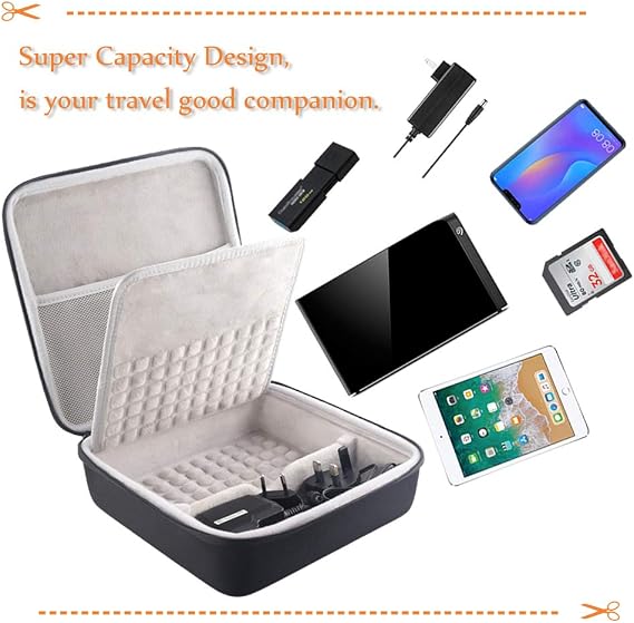 BOVKE Hard Drive Case for Seagate Backup Plus Hub External Hard Drive Desktop HDD 4TB 6TB 8TB 10TB 12TB 14TB 16TB 18TB 20TB, 3.5 Inch Portable Desktop HDD Carrying Cases, Black