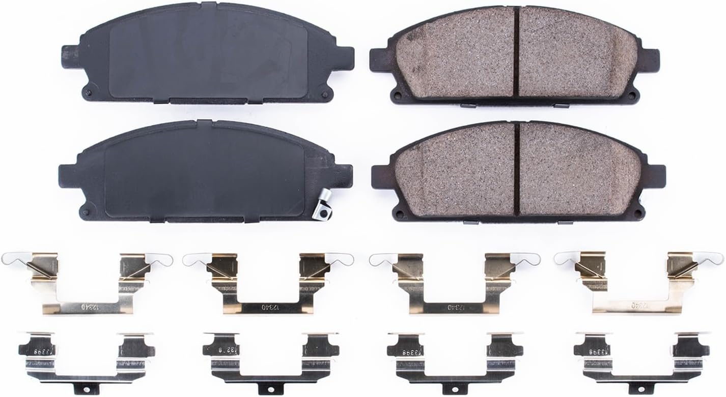 PowerStop Front Brake Pads For Acura MDX 2003-06 |Infiniti Q45 1997-01 |QX4 1997-03 |Nissan Pathfinder 1996-04 |Quest 2004-09 - Z17 Ceramic Brake Pads With Installation Hardware, 17-691