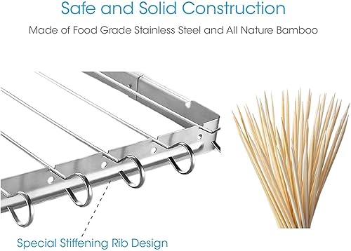 Miniatura 7 de Unicook Juego de funda para parrilla de 58 pulgadas y brochetas para barbacoa