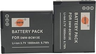 DSTE® 2x DMW-BCM13E DMW-BCM13PP Rechargeable Li-ion Battery for Panasonic Lumix DMC-TF5 DMC-TS5 DMC-TZ37 DMC-TZ40 DMC-TZ41 DMC-ZS27 DMC-ZS30 DMC-ZS35 Camera