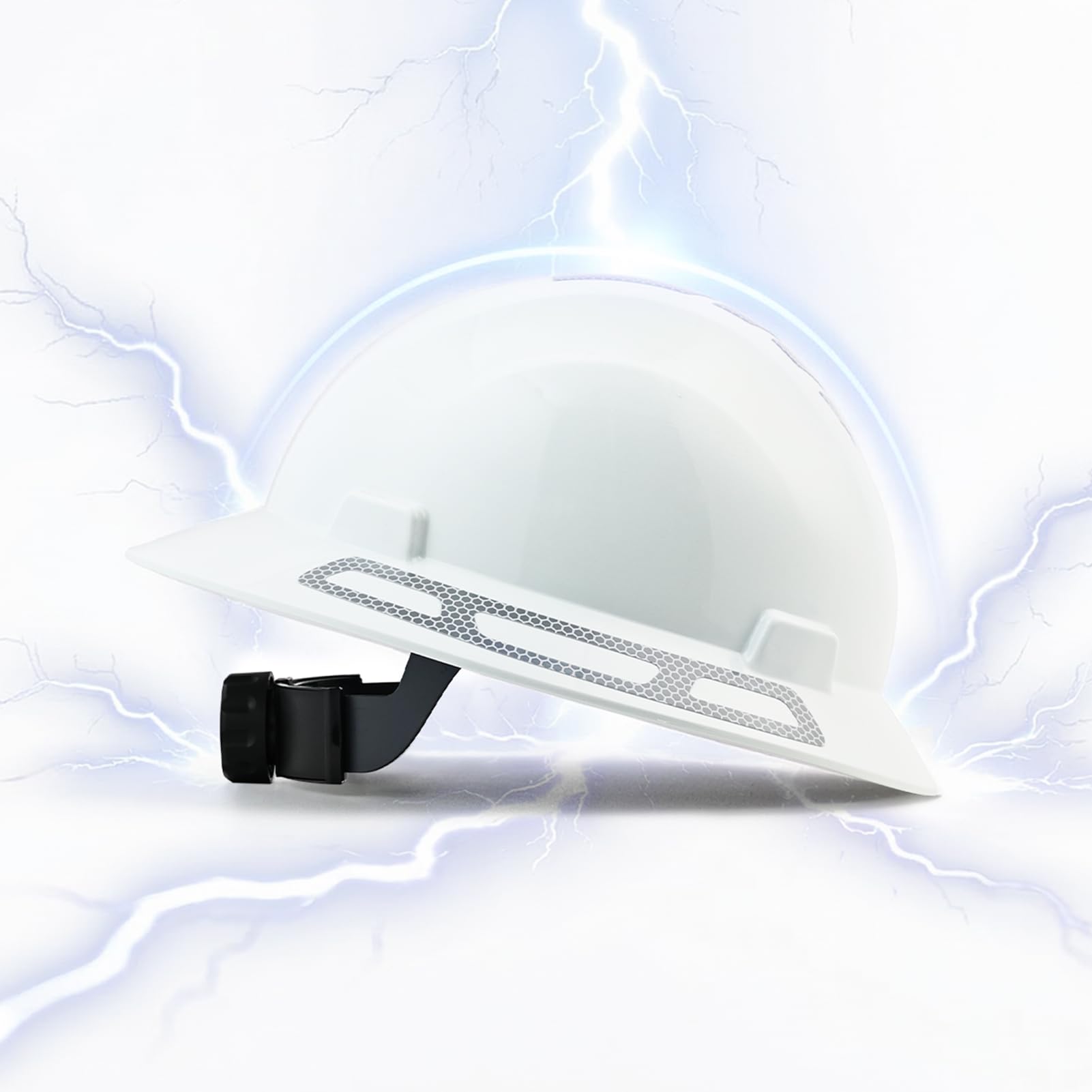 Casco de electricista de ala completa – Clase E, G y C, ANSI Z89.1 aprobado por OSHA Casco de seguridad de construcción, tapa sin ranura, cascos de construcción