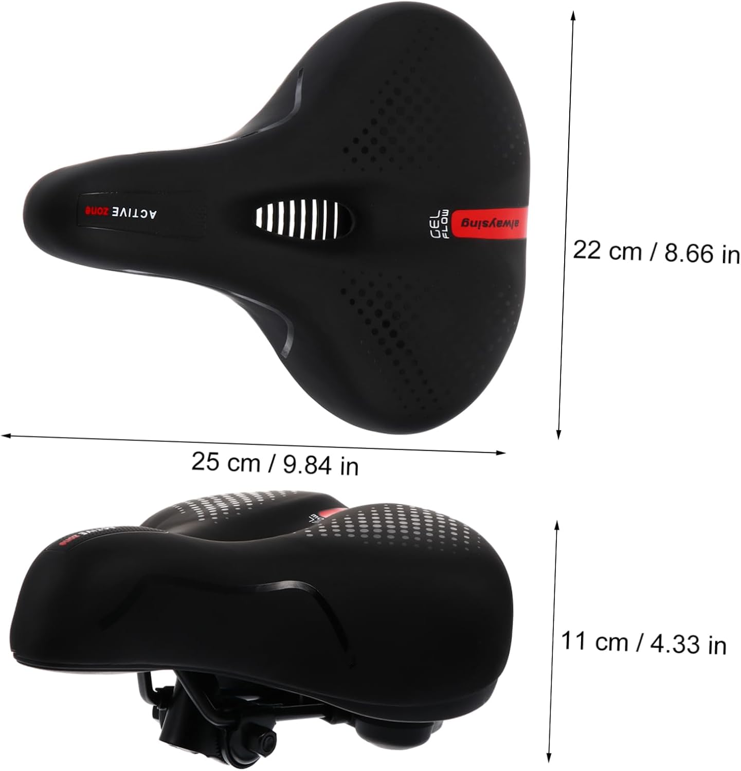 Milisten Bike Saddle Cushion Pu Leather Seat for Mountain and Road Biking Air Circulation Design for Comfort Easy Installation for Riders Thickened Design for Long-Distance Comfort