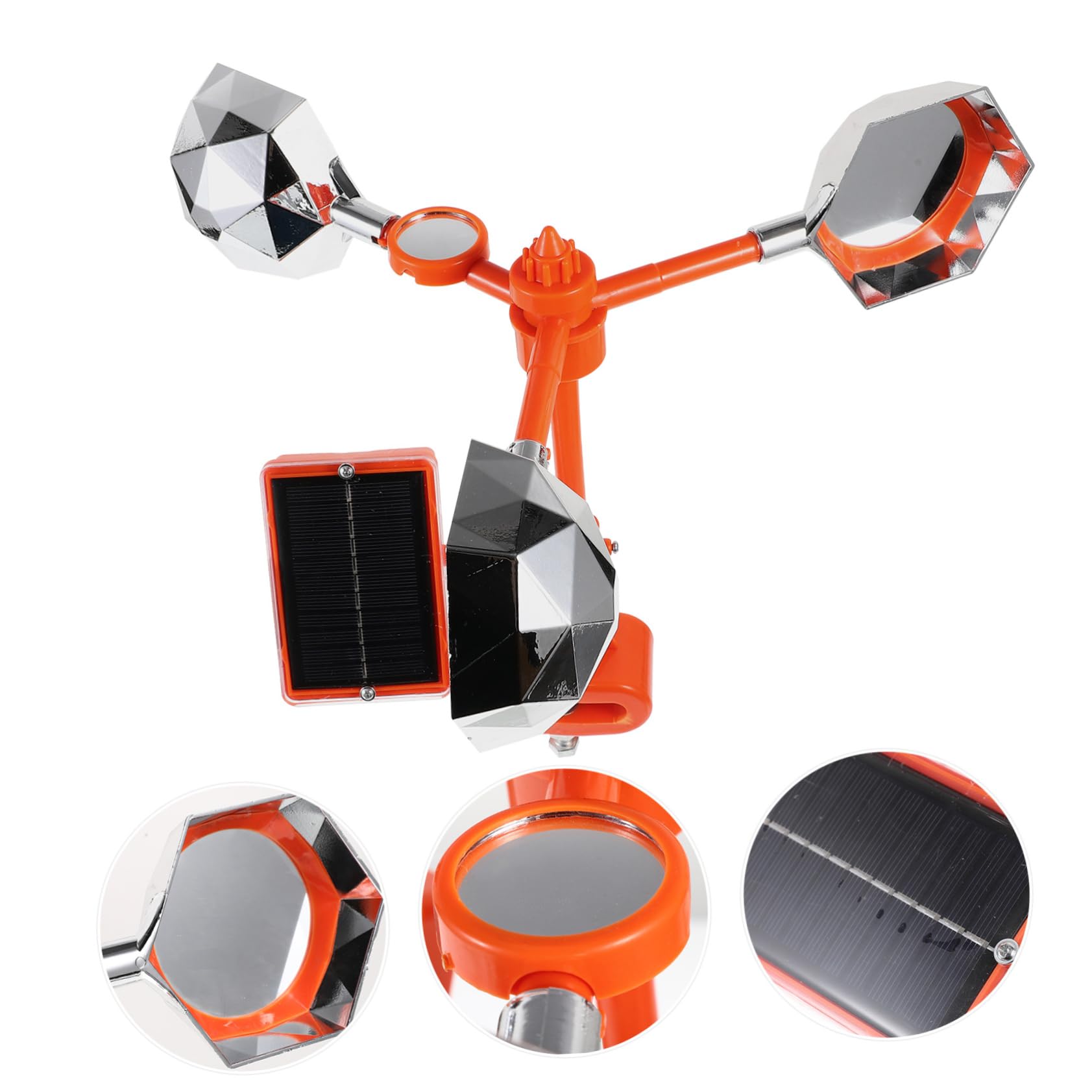 Toyvian Solarbetriebener Wasserdichter Vogelvertreiber mit Windantrieb und Sprachfunktion für Garten Obstplantage Landwirtschaft und Übertragungsmasten Langlebig und Wetterfest
