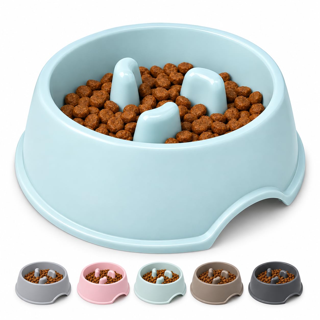 Slow Feeder Dog Bowl Anti Gulp Food Bowl for Small Medium Dogs — image 1