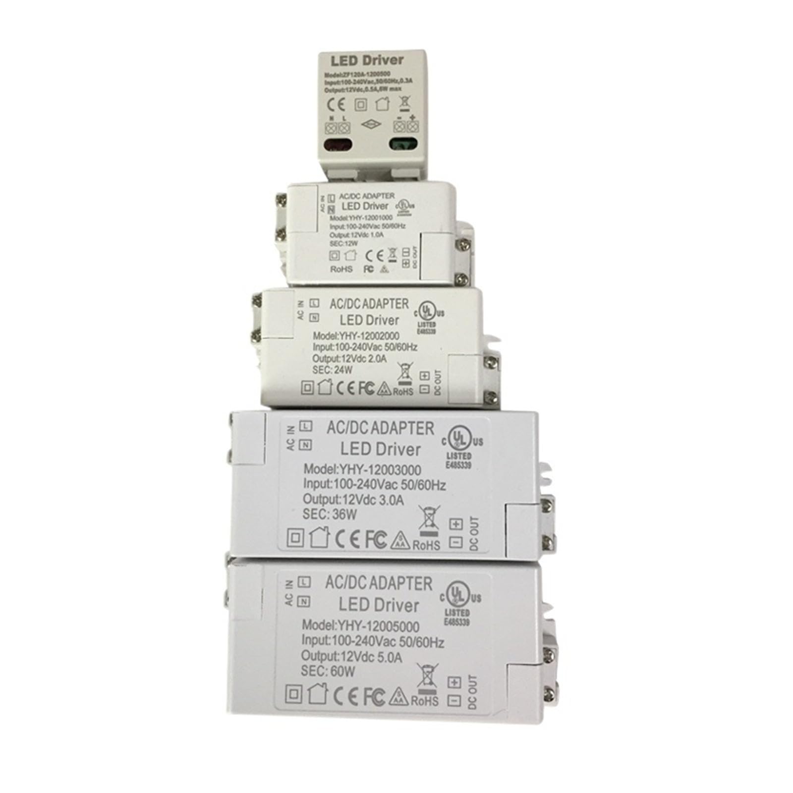 Transformateur LED 12V alimentation convertisseur AC DC 12W - 7