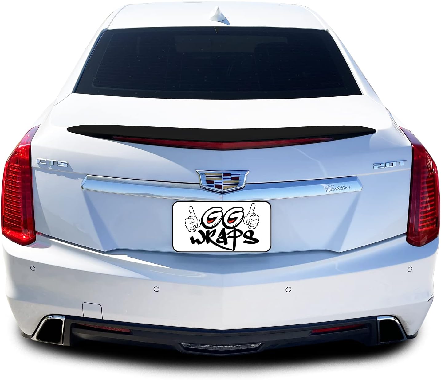 Blackout Vinyl Overlay for 2014-2019 Cadillac CTS Sedan (2. Trunk Spoiler, Gloss Black)