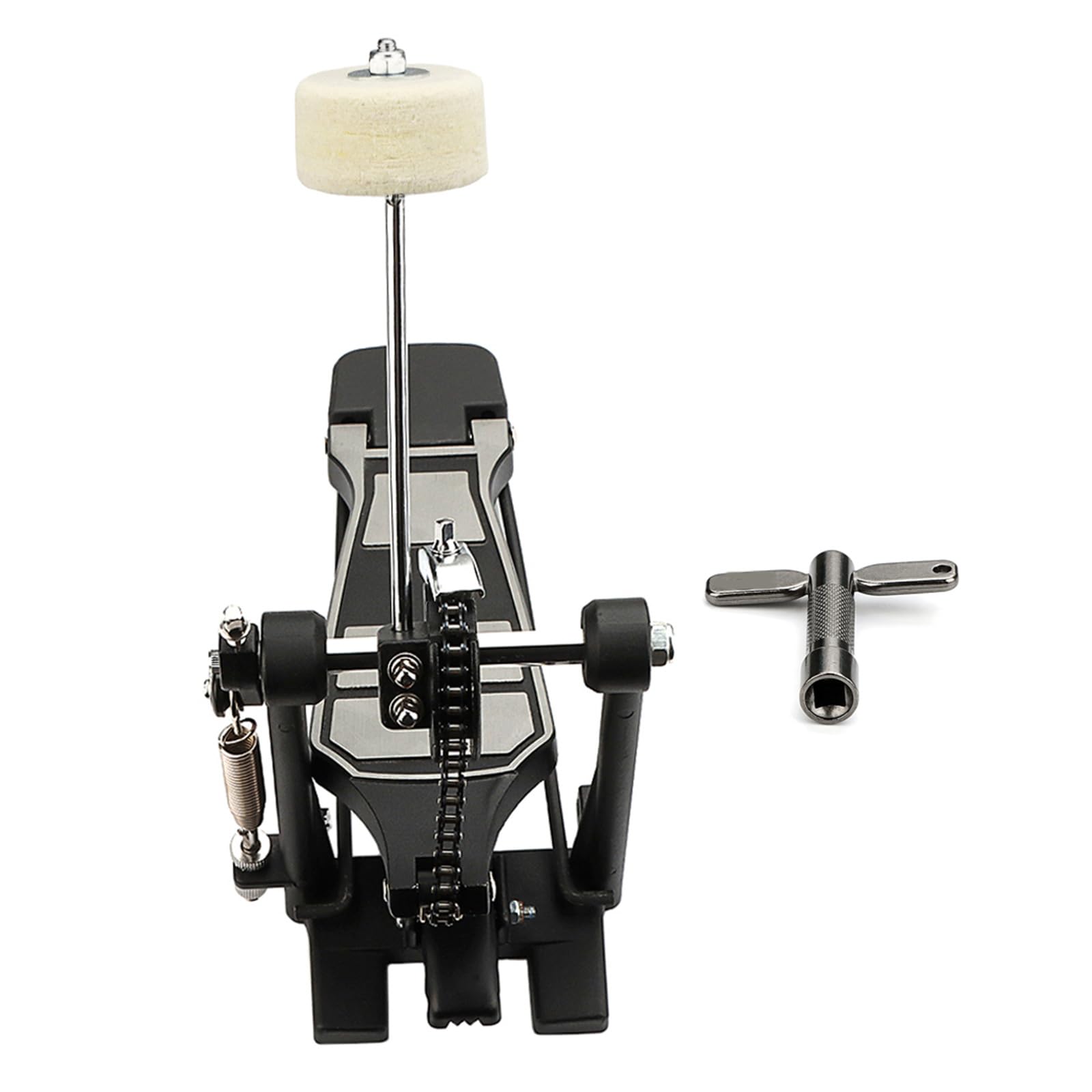 Pédale de grosse caisse - Pédale de grosse caisse - Double chaîne - Pédales réglables - Accessoires de batterie faciles à utiliser