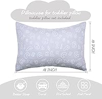 Vista 5 de UOMNY Funda de almohada para niños pequeños de 13 x 18 pulgadas, funda neutra para almohadas de cuna de 14 x 19 pulgadas, funda de viaje suave