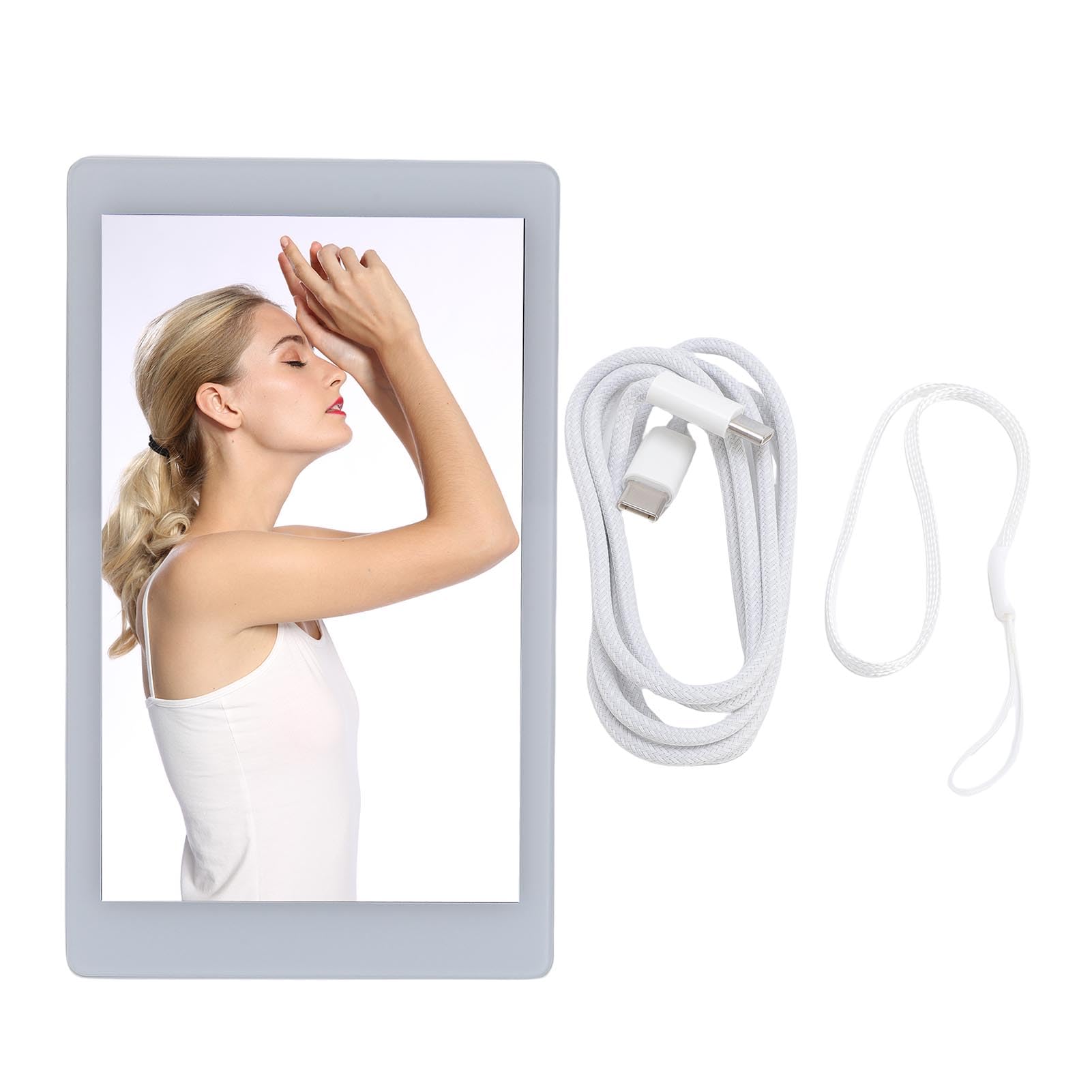 Tosuny 4in Phone Vlog Selfie Check Screen, Magnetisch Kabellos, für (White)