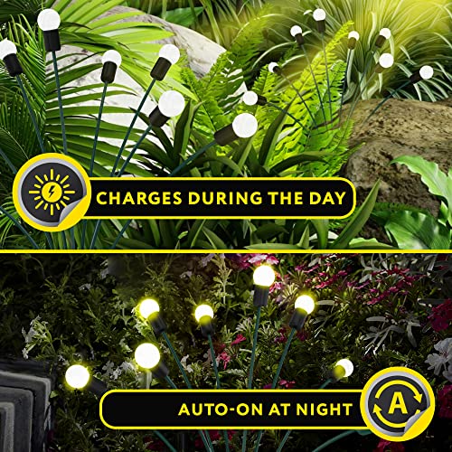 24 Leds Firefly Garden Lights Solar Outdoor With Green Stems - 3 Pack Solar Garden Lights For Yard - Starburst Solar Outdoor Lights - Solar Swaying Light For Yard Patio Decoration #TOP5